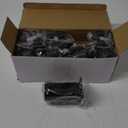 OwnMy 8PCS 4 Inch Stainless Steel Furniture Legs Feets Adjustable Metal Cabinet Desk Legs, Black Round Metal Furniture Risers Coffee Table Replacement Legs Heavy Duty Sofa Legs TV Stand Dresser Legs