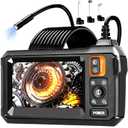 Daxiongmao Endoscope Camera with Light, Borescope Camera with 4.3" IPS Screen, 1920P HD with 8 LED Lights, 50 FT Semi-Rigid Cord Bore Scope, IP67 Waterproof for Sewer, Tools for Men