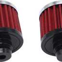 2 Pcs/Set 1-1/4" Red Valve Cover Breather Filter Washable Reusable