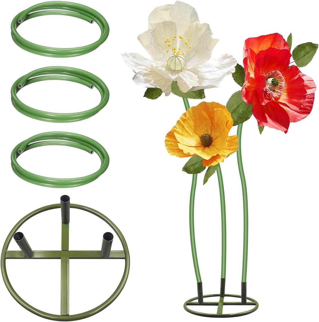 1Pack 19.69Ft Giant Flower Stand Green Flexible Pipe for Decoration Flower Pole Display Stand Large Diameter PVC Pipe Stem Tubing for Crafts Floral Wedding Decor DIY Crafts(Not Included Flowers)