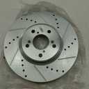 A-Premium 11.81 inch (300mm) Front Drilled and Slotted Disc Brake Rotors Compatible with Select Honda and Acura Models - Accord 2003-2012, Pilot 2003-2008, TSX 04-14, Odyssey 99-04, TL 99-08, MDX, CL