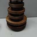 6 PCS 5/6/8 Inch Wooden Risers for Display Wood Pedestal Stand Round Mini Tray Stand Rustic Riser Tray Tiered Tray Decor for Party, Wedding, Birthday, Baby Shower,Home Dcor