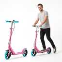 Scooters for Kids 8-12, Teens & Adults - Foldable&Portable Commuter Scooter with 8" Wheels, Bell, Hand Brake & Adjustable Height 30"-40.5", 240 lbs, Manual Push Scooter for Campus & Park