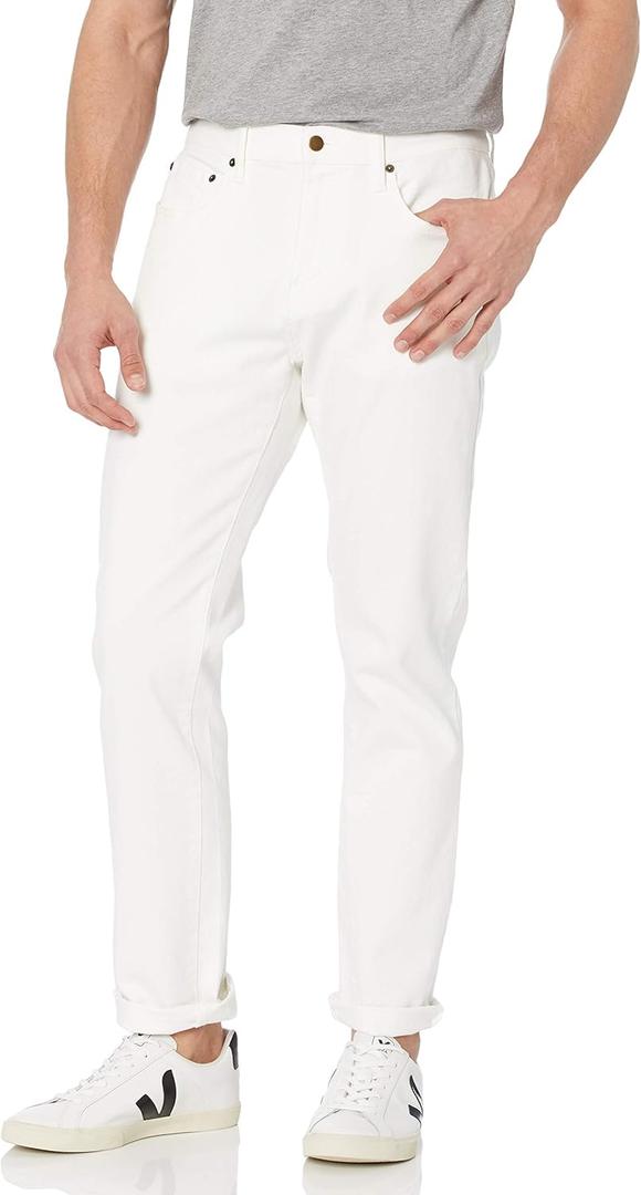Amazon Essentials Men's Athletic-Fit Stretch Jeans - Discontinued Colors (38W x 34L, Bright White)