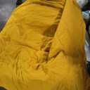 Duvet Cover Set 100% Washed Cotton Linen Like Textured Breathable Durable Soft Comfy 3 Pieces Bedding Set with Zipper Closure, 1 Duvet Cover 90x90 Inches and 2 Pillow Shams(Queen, Yellow)