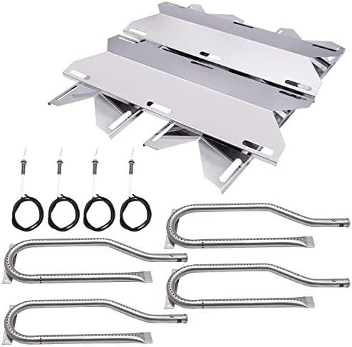 Hipoilk Grill Parts Kit for Jenn-Air 720-0337 730-0337 720-0336 720-0511 7200337, Members Mark 720-0586A Gas Grill Burners, Heat Plates Tent Shield Burner Cover, Igniters