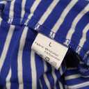Womens Striped Two Piece Outfit Strapless Tube Top Wide Leg Pants Matching Set Summer Beach Vacation Lounge Wear L