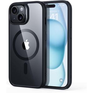 ESR for iPhone 15 Plus Case, Compatible with MagSafe, Military-Grade Protection, Yellowing Resistant, Scratch-Resistant Back, Magnetic Phone Case for iPhone 15 Plus, Classic Series, Clear Black