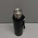 Insulated vacuum Thermo Bottle 750ml/25.4oz with cup Stainless steel coffee bottles for hot and cold drink water flask.(Black,750ml)