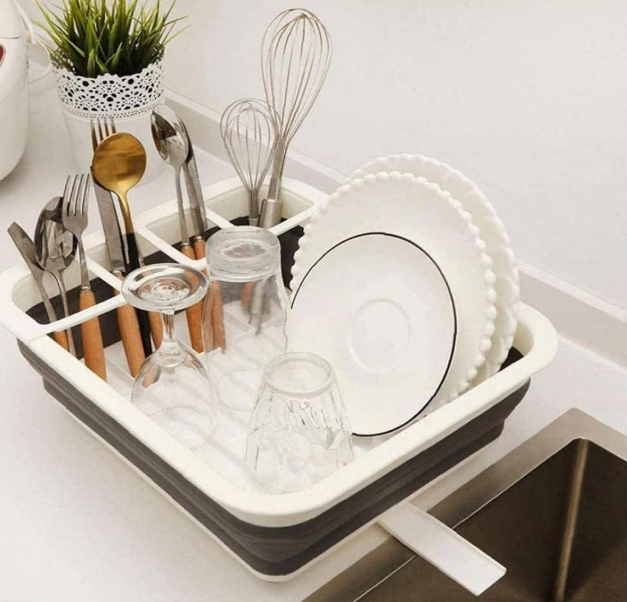 Home Foldable Drainer Kitchen Drainer Holder Storage Bowl Tableware Portable Drying Plate