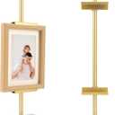 18 Steel Adjustable Tabletop Easel Stand, Picture Frame Holder for Display, Decorative Stands for Photos,  Plates, Painting, Artwork, Poster, Books (Gold, 18 in)