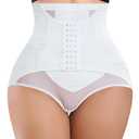 YERKOAD Tummy Control Panties for Women Shapewear Butt Lifter Short High Waist Trainer Corset Slimming Body Shaper Underwear(X-Large,White)