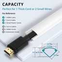 ZhiYo Mini Corner Cord Hider for One Cord, Corner Cable Concealer, Wire Covers for Cords, Paintable Cord Cover, Cable Management Channel, Raceway for Wall, Floor Baseboard, Ceiling White 10pcs of 14.2in