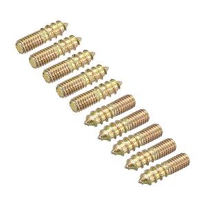 uxcell M6x25mm Hanger Bolts, 20pcs Double Ended Thread Dowel Screws for Wood Furniture