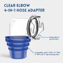 DUMPMAN 20 FT RV Sewer Hose Kit, Sewer Hose for RV Camper - Includes 2 Attachable 10 ft Sewer Hose with Swivel Fitting, 90 Degree Clear View Sewer Adapter, and 4 Storage Caps