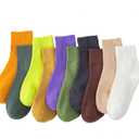 HUGSWEET Thin Soft Cotton Crew Socks for Women Ankle above Bootie Socks Gifts for Women 5-10 Pairs