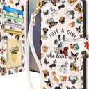 Toycamp for Samsung Galaxy S25 Ultra Wallet Case with Wrist Strap - Leather Flip Folio Phone Case with RFID Blocking 4 Card Slots Galaxy S25 Ultra Funda Cute Aesthetic for Women Lady, Little Puppy