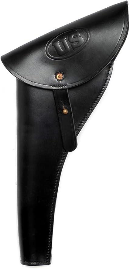 US Civil War Revolver Holster Black Leather Left Hand Model