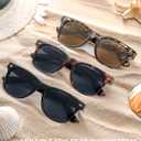 LADEESSE 3 Pack Reading Sunglasses for Women, UV400 Sun Readers Glasses Spring Hinge Outdoor Sunglasses(Not Bifocal)