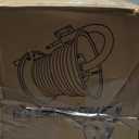 M MINGLE High Pressure Washer Hose Reel 150ft, Heavy Duty Steel Hose Reel, Manual Crank Power Washer Hose Reel with 3/8" Pressure Wash Whip Hose, Swivel Arm and Mounting Bracket, 4000 PSI