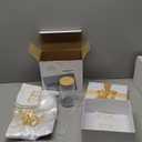 Irenare 8 Pcs Bride Gifts Set for Bridal Shower Bachelorette Party Robe Cup Makeup Bag Bracelet Scrunchies Card Pen Gift Box(White)