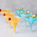 12 oz Clear Plastic Margarita Glasses, 24 Pack Unbreakable Cocktail Cups Shatterproof Party Cups for Wine, Martini, Champagne