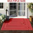 Front Door Mat Outside Entrance Drainage Doormat Red 31"x47"