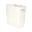 TEIUKAX Platic Trash Can - Small Waste basket bin - 1.8 Gallon- for Office, Home, Bathroom, Kitchen - White