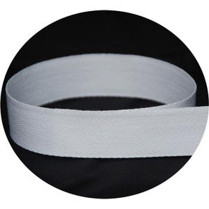 USA Made Ribbon Factory 1" White Cotton Twill Tape - 50 Yards - Soft & Medium Weight  USA Made Ribbon Factory 1" White Cotton Twill Tape - 50 Yards - Soft & Medium Weight