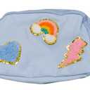 Personalized Inital Preppy Makeup Bag Set with Zipper, Monogram Waterproof Travel Cosmetic Bag for Women, Cute Preppy Patch Toiletry Bag for Traveling Outdoors, Gift Ideal for Christmas Thanksgiving