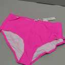 Bonneuitbebe Women's Bikini Bottoms Full Coverage Swim Bottoms Mid Waisted Swimsuit Bathing Suit Bottom (X-Large, Pink)