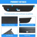AUXKO Retractable Cargo Cover for Audi Q5 SQ5 2025-2018(End in 2025 Summer), Trunk Cover Luggage Security Shade Cover Shielding Anti-Peeping Luggage Privacy Screen, Carbon Fiber(Not for Sportback)