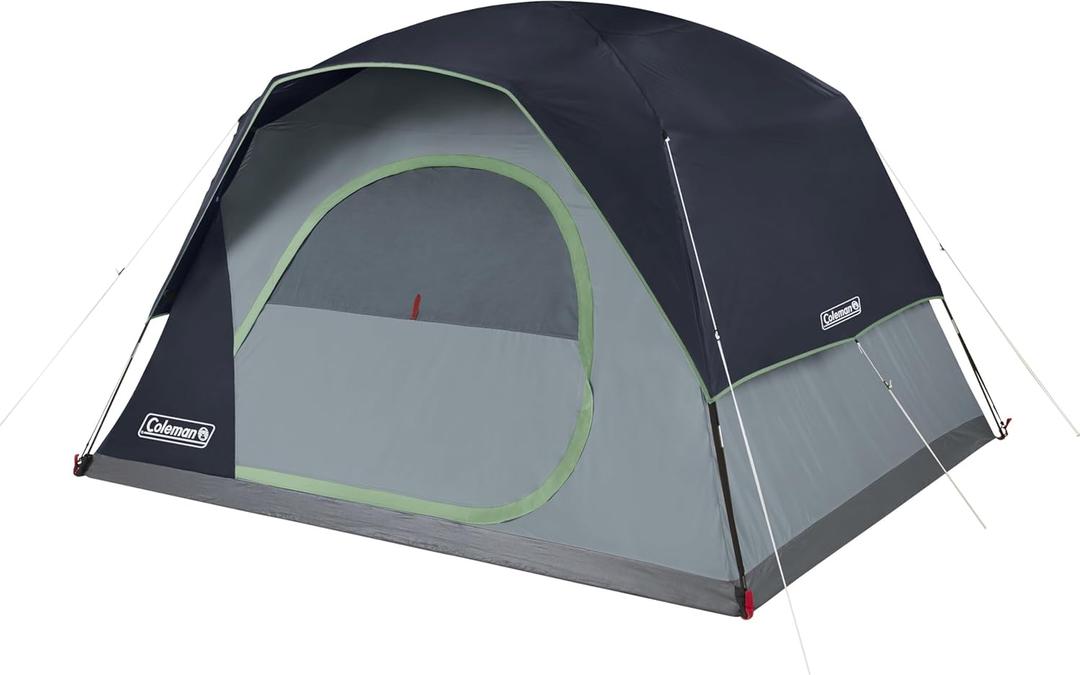 Coleman Skydome Tent with 5 Minute Setup, 2/4/6/8 Person Weatherproof Tent with Rainfly & Carry Bag, 20% More Headroom Than Traditional Canopies (PFAS-Free, Blue)