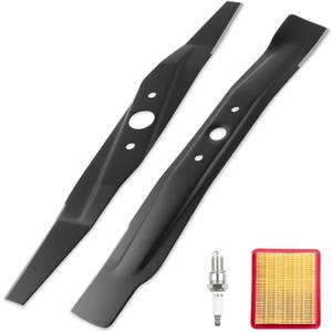 HQPASFY 72531-VR8-M00 & 72531-VR8-M00 Mower Blade Kit Compatible with Honda 21'' Cut Lawn Mower HRN216, Contains 1x Air Filter, 1 x Spark Plug