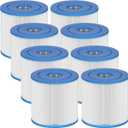 Type I Swimming Pool Filter Cartridge Replacement 58093 Compatible with Summer Waves 300/330 Gal/h Filter Pumps, Pool Filter Cartridge Size 1 for 58093, 8 Packs