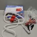 Rechargeable Fuel Transfer Pump with Auto-Stop & Leak Protection, 3.4 GPM Automatic Gas Can Pump with 71" Extra Long Hose, Portable Lithium Battery Gas Transfer Pump for Oil, Diesel, Gasoline (Red)