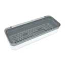 Cutlery Case with Lid, Cutlery Storage, Colander, Chopsticks Storage, Large Capacity, Width 12.6 x Depth 4.7 x Height 2.4 inches (32 x 12 x 6 cm), Chopsticks Holder, Divider, Dustproof, Kitchen Storage, Divided Design, Convenient Disassembly, Chopsticks, Fork, Spoon Storage, Thick Design, Durable and Long Lasting