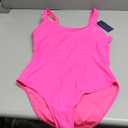 Leoparts Women's Retro 80s/90s High Cut Low Back One Piece Swimsuits Bathing Suits (Medium, Hot Pink)