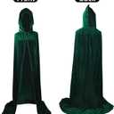 ROMASA Hooded Velvet Cape,Adult Full Length Cloak Costume for Halloween Cosplay Costumes