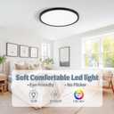 14.9 Inch LED Flush Mount Ceiling Light,5CCT,32W,3343LM (2Pack)