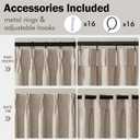 MIULEE Pinch Pleated Linen Curtains 96 Inches Long 2 Panels for Living Room Bedroom, Linen Texture Memory Trained Drapes Pinch Pleat Back Tab Rustic Farmhouse Window Curtains with Hooks&Rings, Taupe