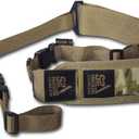 S2Delta - USA Made Premium 2 Point Rifle Sling, Fast Adjustment, Modular Attachment Connections, Comfortable 2 Wide Shoulder Strap (Coyote Tan Padded Pigtail)