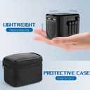 220V to 110V Converter Travel Adapter Combo with 2 USB, International Voltage Converter for Hair Dryer Phone Laptop, All-in-one Power Converter for US to UK EU AU Asia Cover 200+Countries