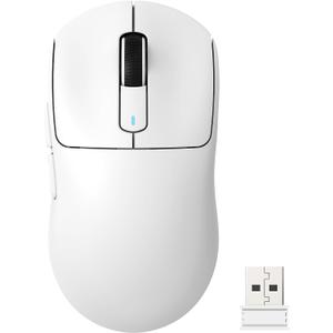 ATTACK SHARK X3 Lightweight Wireless Gaming Mouse with Tri-Mode 2.4G/USB-C Wired/Bluetooth,26K DPI, PAW3395 Optical Sensor,Kailh GM8.0 Switch,5 programmable Buttons for PC/Win/Mac(White)