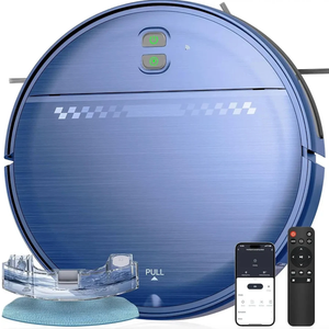 GOOVI Robot Vacuum Cleaner and Mop Combo with App WiFi and Remote Control Robotic Vacuums, Blue
