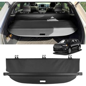 Cargo Cover for Ford Edge 2025-2015 Accessories Retractable Trunk Cover Security Shielding Shade Cargo Luggage Cover Trunk Privacy Protection (Carbon Fiber Texture)