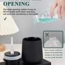 BosilunLife Black Soap Dispenser - Ceramic Dish Soap Dispenser for Bathroom 12ounce Refillable Liquid Hand Dispenser for Essential Oil, Lotion Dispenser with Pump (Rubber Paint)
