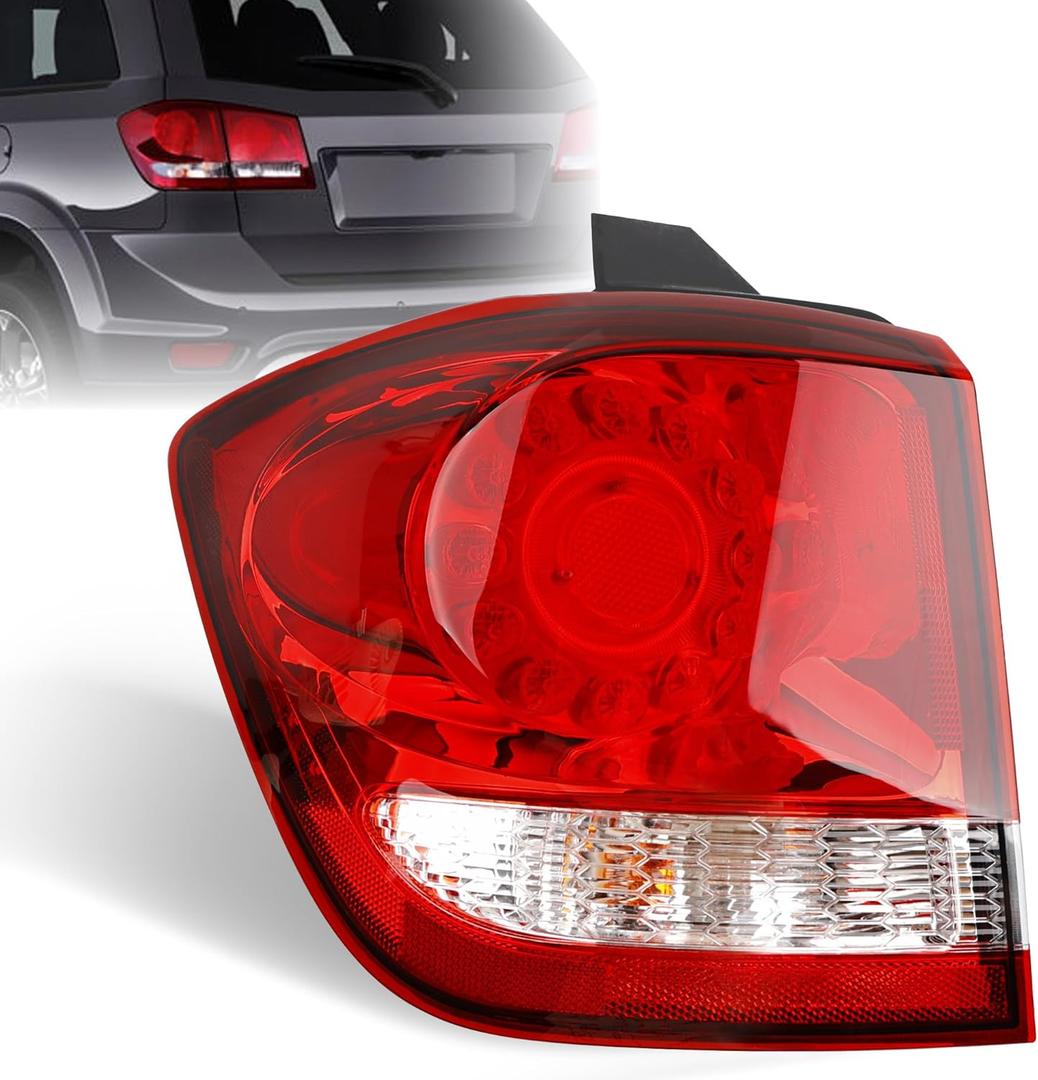 Brake Tail Light Compatible with Dodge Journey 2011-2020 - LED Taillight Assembly Replacement for 68078465AD and CH2804105 - Outer Tail Lamp for Driver Left Side LH