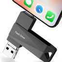 512GB Photo Stick for Phone, Qainerly USB Flash Drive for Phone All Models, 4-in-1 Design Transfer Storage, iPad/ PC/ Android