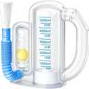 Incentive Spirometer-Incentive Spirometer Adult Breathing Exercise Device for Lungs, Deep Breathing Trainer for Children and Adults, 5000ml Capacity Measurement with Flow Indicator-7×7×3.1 in